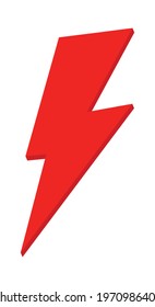 red arrow lightning icon on white background