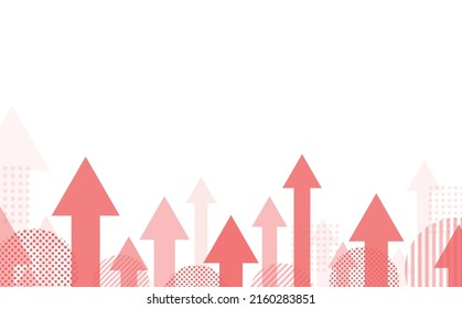 Red arrow line upper vector abstract background
