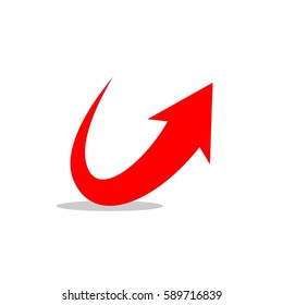 Red Up Arrow Logo Template Illustration Design Illustration Design. Vector EPS 10.