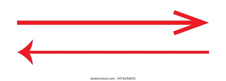 red arrow  on white background.Red arrow icon