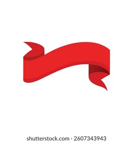 Red arrow on white background
