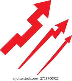  red arrow on white background