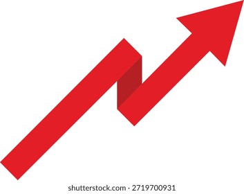  red arrow on white background