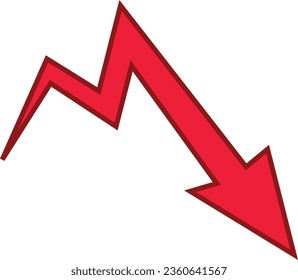 Red arrow outlined direction icon on a white background. flat design. Best symbol for your social media, website design, app, logo design,
