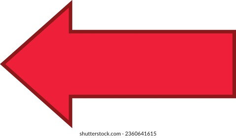 Red arrow outlined direction icon on a white background. flat design. Best symbol for your social media, website design, app, logo design,