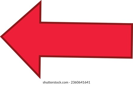 Red arrow outlined direction icon on a white background. flat design. Best symbol for your social media, website design, app, logo design,