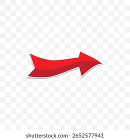 Red Arrow PNG Clipart Isolated on Transparent Background