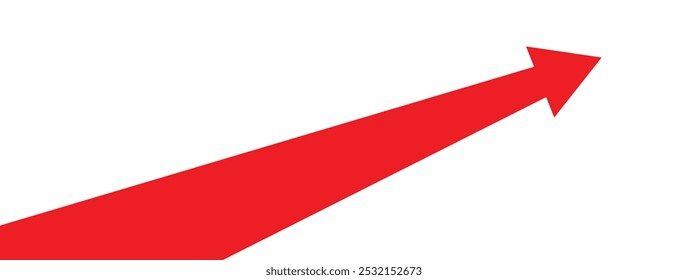 Red arrow pointer business financial target isolated on white background design template. Investment value economy growth concept.	
