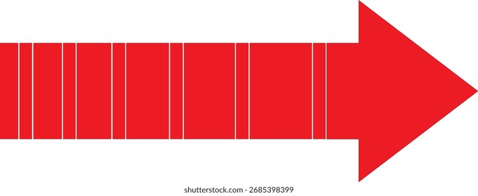 red arrow pointing right isolated on white background red and white arrow