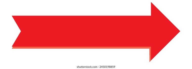 red arrow right . isolated on a white background. Vector illustration. EPS 10