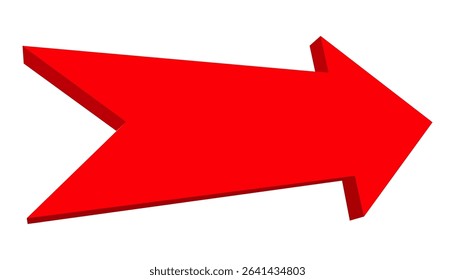 Red arrow right - stock vector
