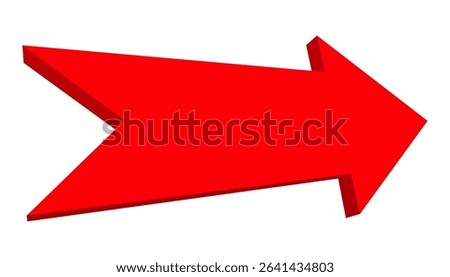 Red arrow right - stock vector