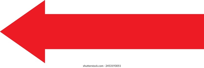 Red arrow Right vector Direction isolated on a white background. Simple red arrow