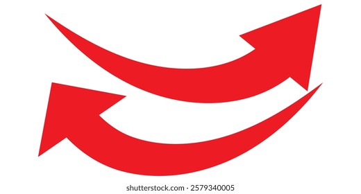 Red arrow Right vector Direction isolated on a white background. Simple red arrow	