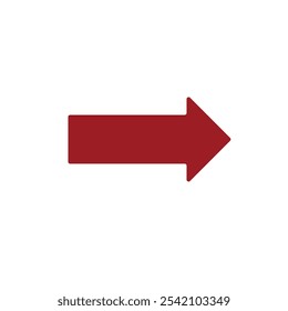 RED Arrow to the right vector illustration icon