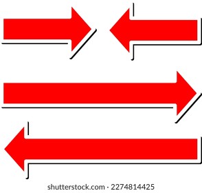 Red arrow set (with white border and shadow)