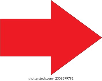 Red Arrow Sign for Indicate Direction