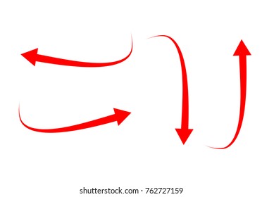 Red arrow sign set