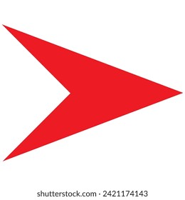 Red arrow, Simple illustration of red arrow, Icon red arrow direction on a white background,7891