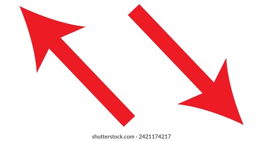 Red arrow, Simple illustration of red arrow, Icon red arrow direction on a white background,7891
