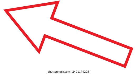 Red arrow, Simple illustration of red arrow, Icon red arrow direction on a white background,7891