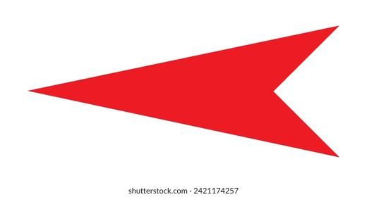 Red arrow, Simple illustration of red arrow, Icon red arrow direction on a white background,7891