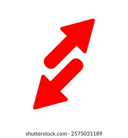 red arrow symbol in opposite direction