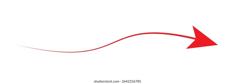 Red arrow symbol. Vector illustration of Red arrow icon. Red arrow on white background.