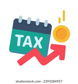 Red arrow with tax deduction concept before paying taxes. Vector Illustration.