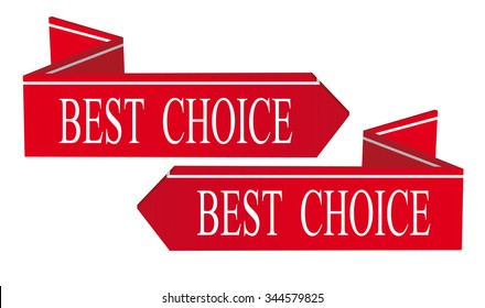 a red arrow with a text "best choice"
