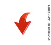 Red arrow. Vector