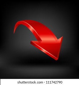 Red arrow. Vector