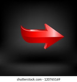 Red arrow. Vector