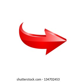 Red arrow. Vector