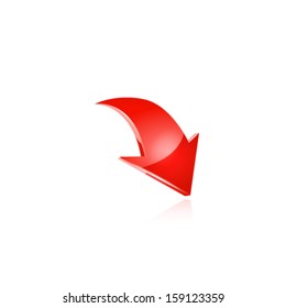 Red arrow. Vector