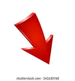 Red arrow. Vector