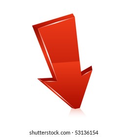 Red arrow. Vector