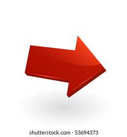 Red arrow. Vector