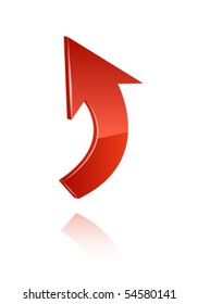 Red arrow. Vector
