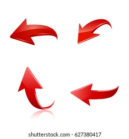 Red arrow. Vector