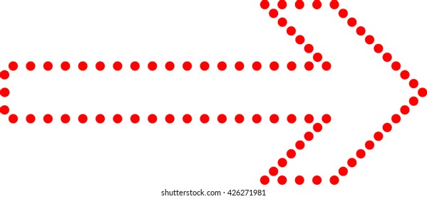 Red Arrow Vector Dots.