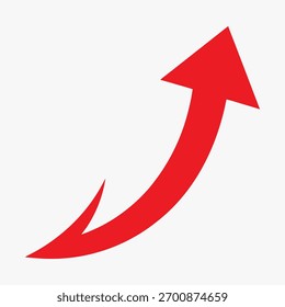 Red Up Arrow Vector – Growth and Success Symbol Illustration