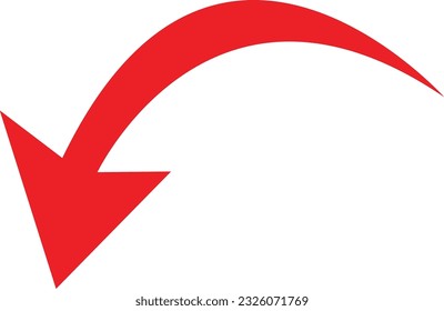 Red Arrow Vector illustration isolated on white background