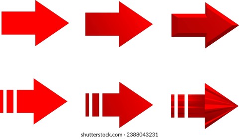 red arrow vector two versions