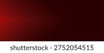 Red arrows background. Abstract triangle gradient wallpaper. Repeated arrow stripes backdrop for flyer, banner, poster, presentation. Thin to thick linear game or sport texture. Vector masculine bg