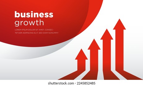 Red arrows of business sale growth