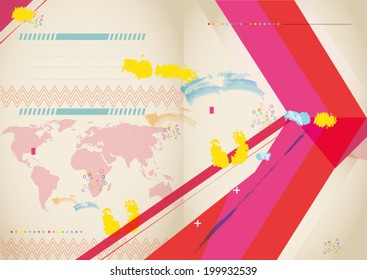 red arrows design vector background