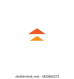 red arrows up icon. swipe up button.  Isolated on white. Upload icon.  Upgrade sign. North pointing arrow.