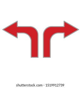 Red arrows icon vector. eps