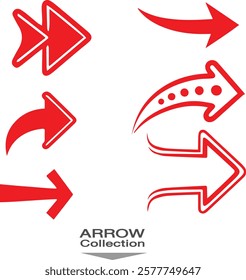 red arrows icons on isolate background